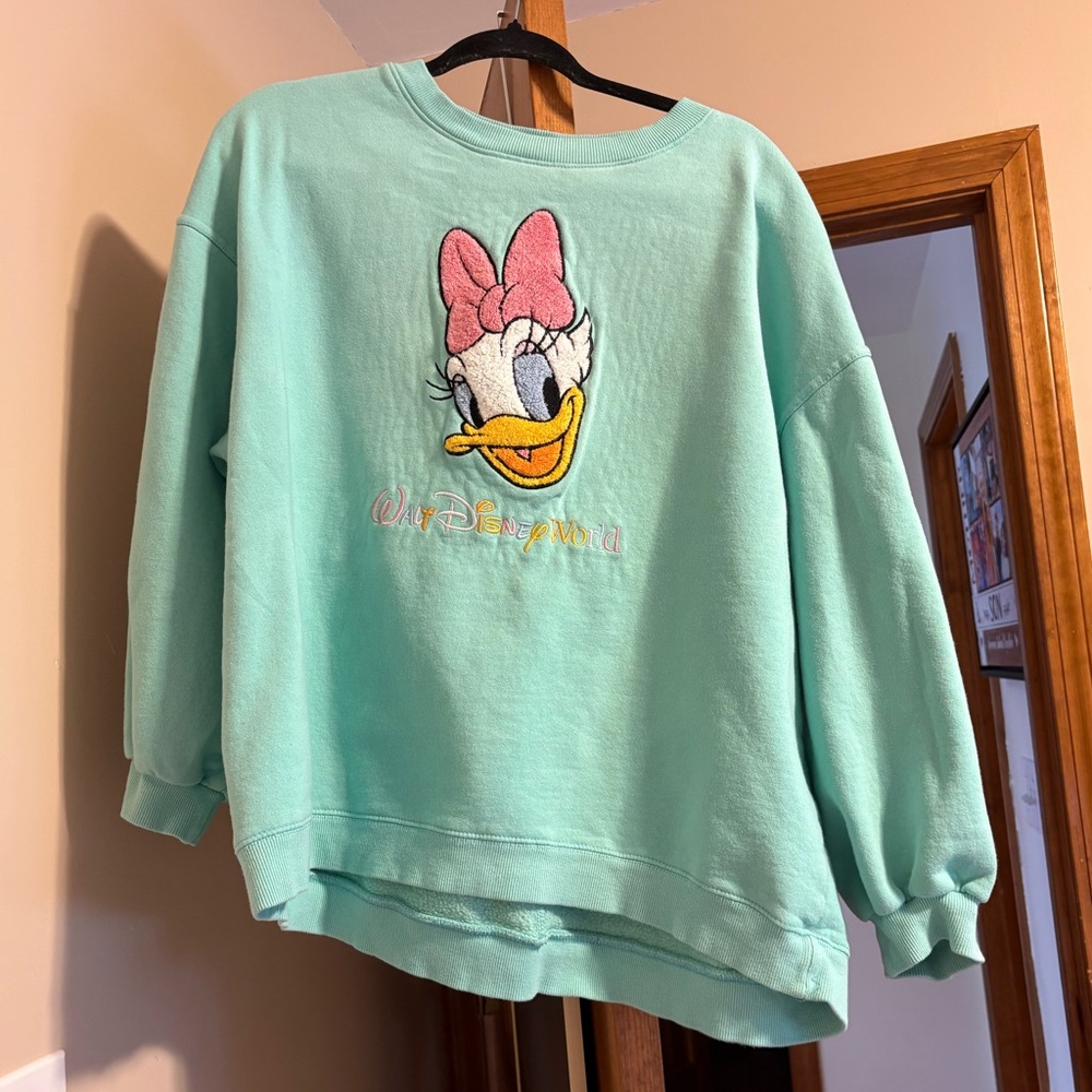 Daisy Duck Aqua Crewneck Sweatshirt